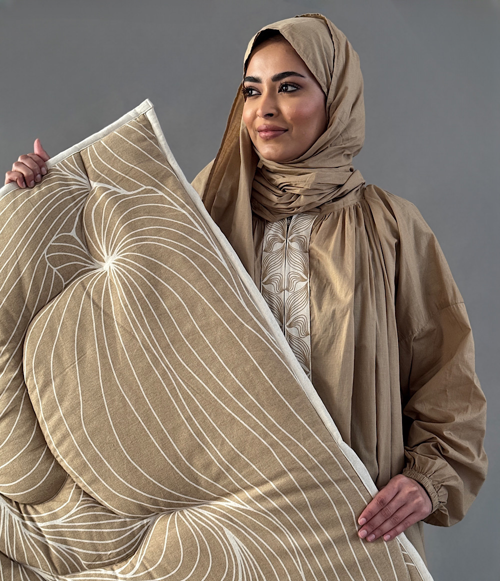 طقم صلاة مغلف - بيج