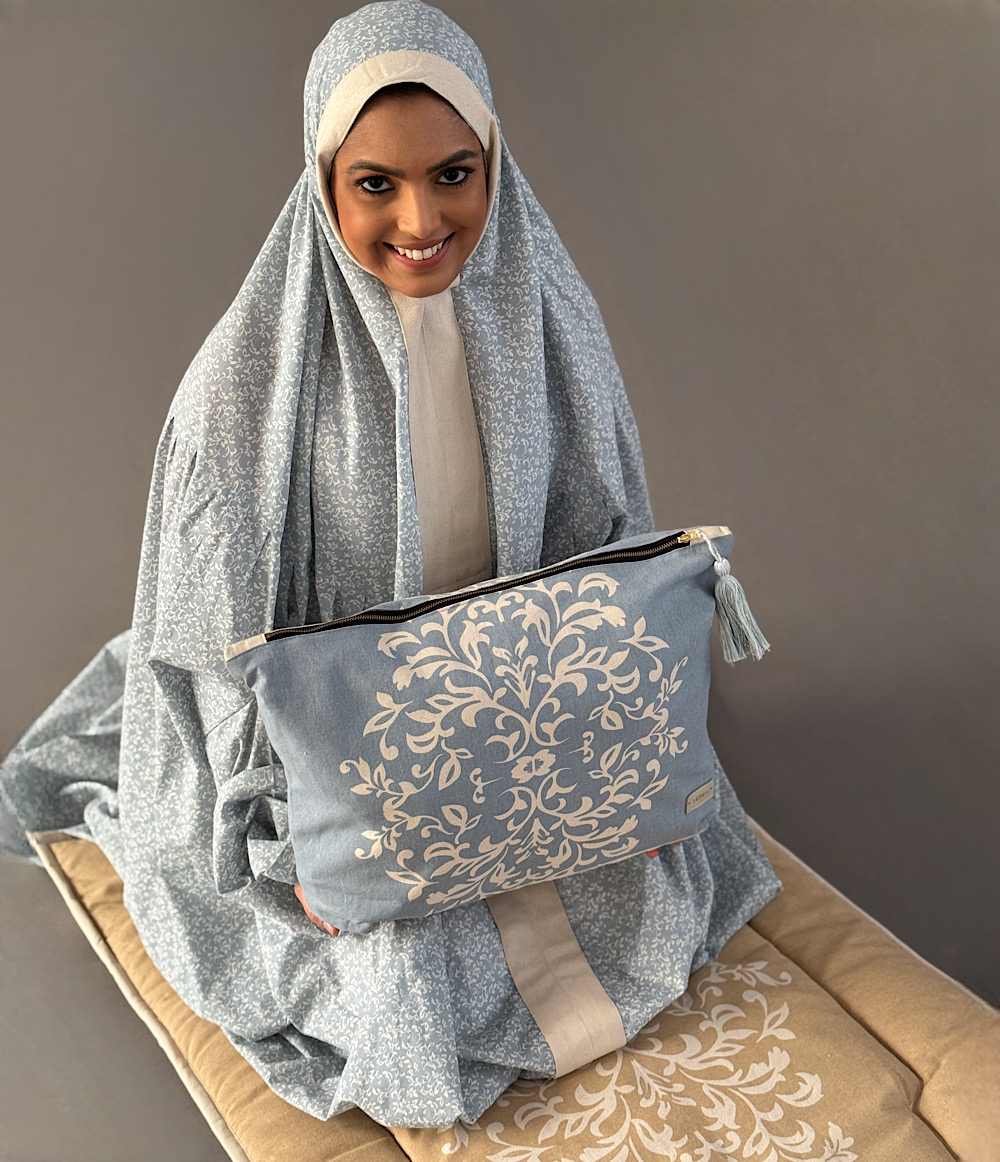 طقم صلاة - بيج وأزرق