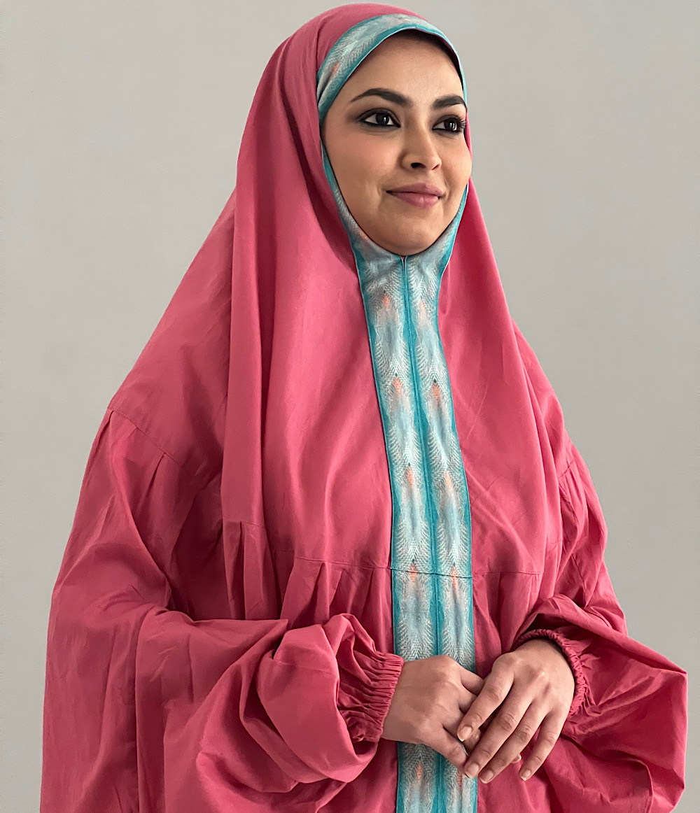 ثوب صلاة   - وردي  