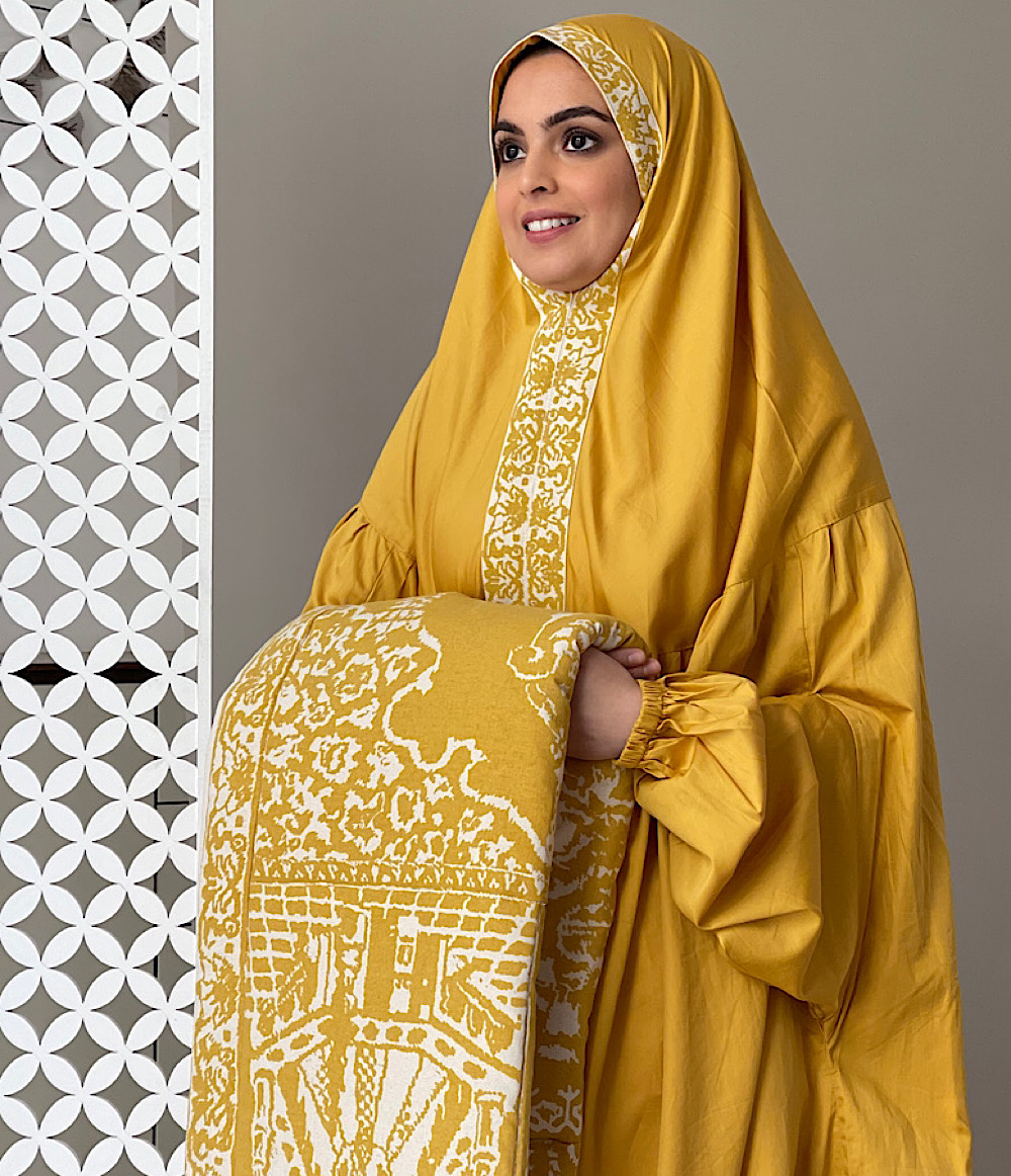 طقم صلاة - اصفر  