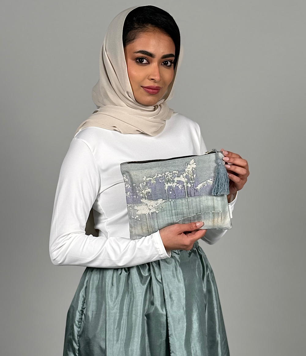 طقم صلاة تنورة - ازرق فاتح  