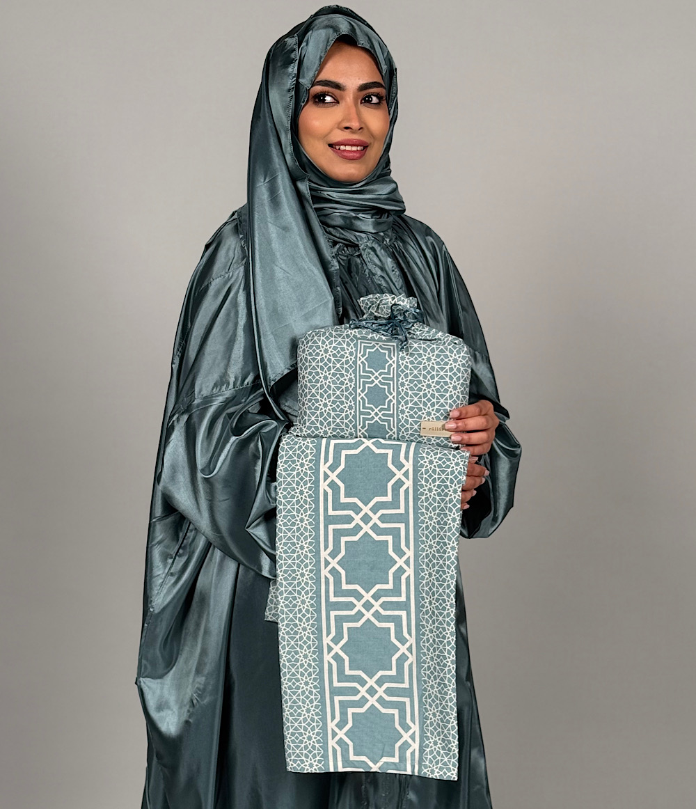 طقم صلاة السفر- لف - ازرق