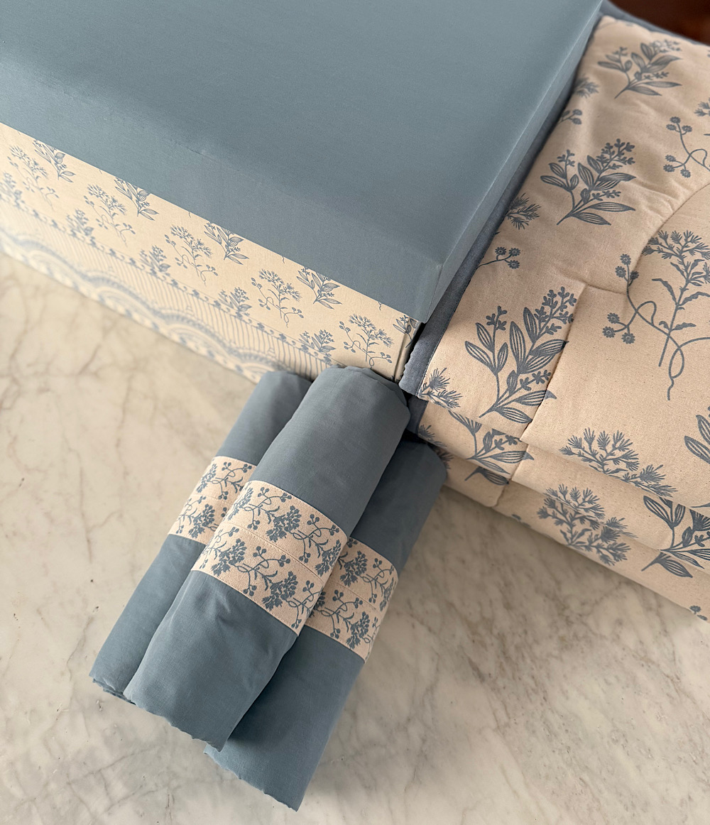 طقم صلاة ضيوف - لف - أزرق