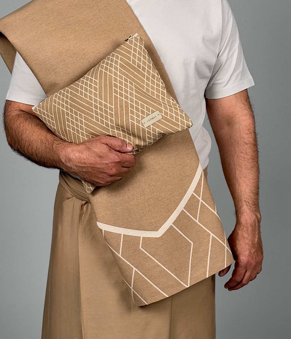 طقم صلاة رجالي - بيج  