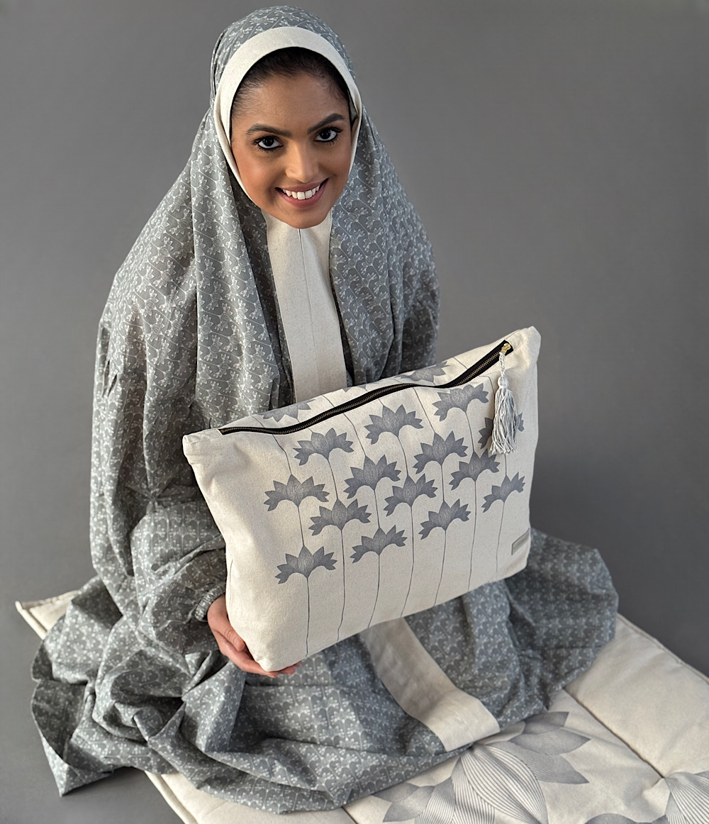 طقم صلاة - رمادي