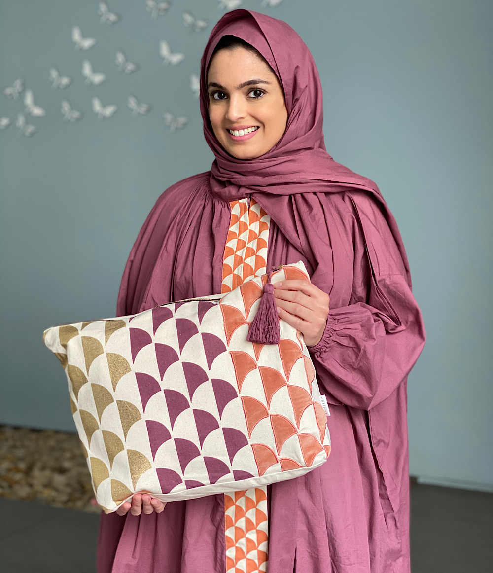  طقم صلاة  لف -   عنابي 